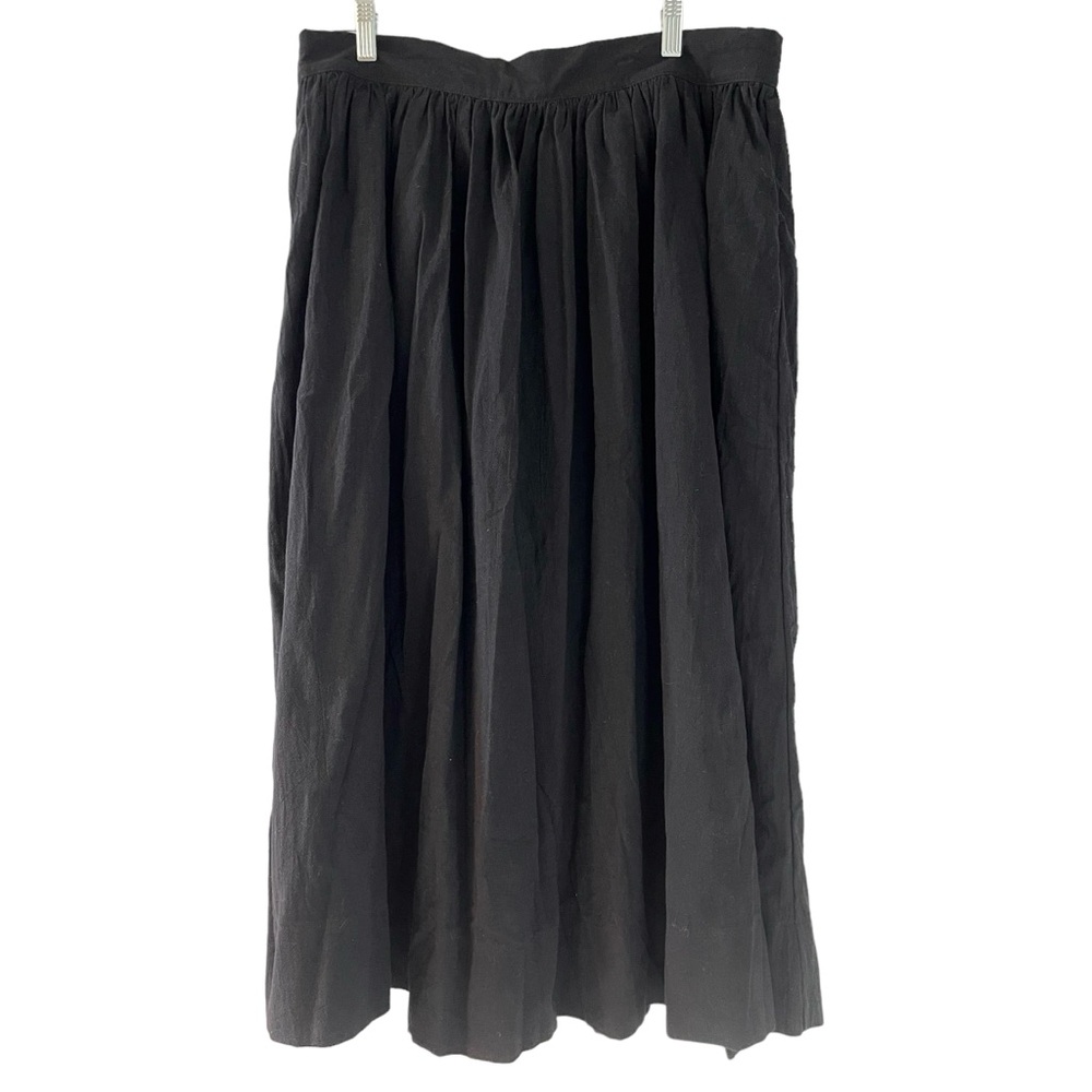 One Left! ❤️ NEW! Retro Full Pleated Black Midi Skirt - Picture 3 of 9